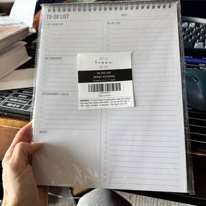 TO DO LIST spiral notepad new package. 52 sheets